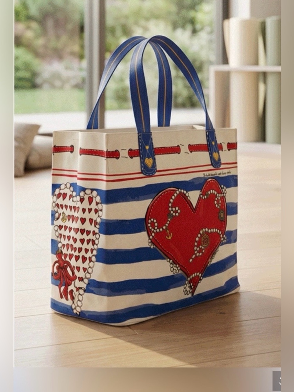Brighton 2026 Striped Love Tote, new with tags. w/Gift bag and tissue